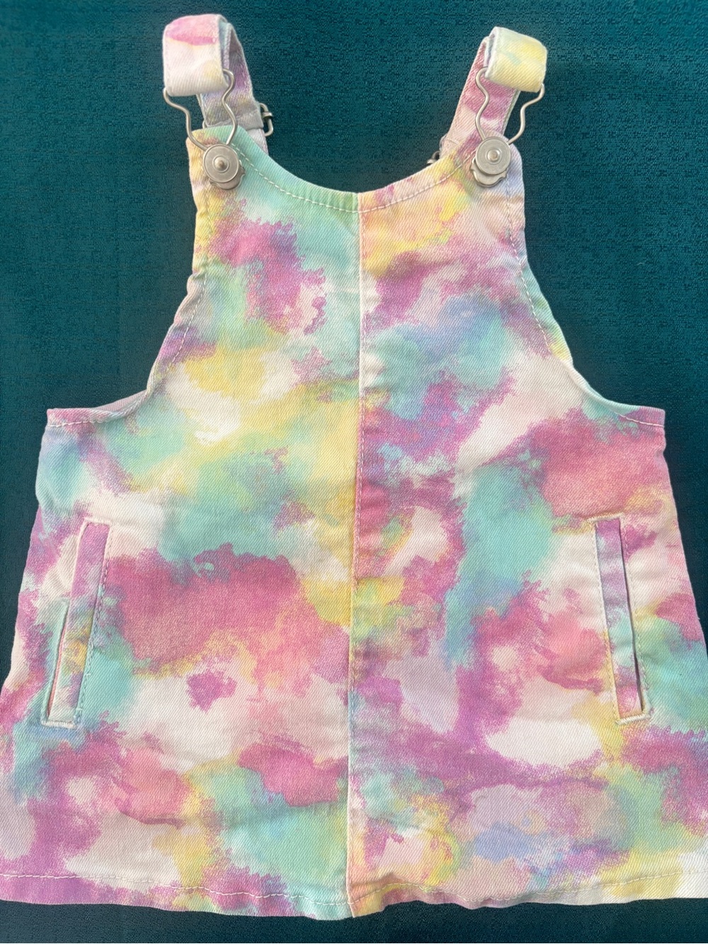 Kids - Girls Tie-Dye Pastel Overall Dress - Multi